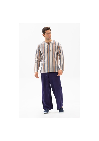 Eliş Şile Bezi Unisex Şile Bezi Balıkçı Yazlık Pantolon Mor Mor-mor Mor