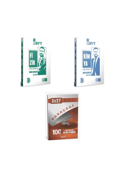 2027 2027 Benim Hocam Ayt Fizik + Kimya Soru + Anla Kazan Paragraf Deneme 3'lü Set