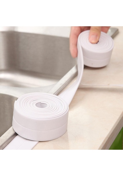 Su Sızdırmaz Geçirmez Beyaz Bant Lavabo Küvet Kenar Mutfak Banyo N11.3341