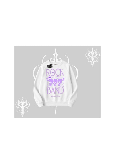 Tarzsokak Biskilet Sweatshirt Rock Band Street Noise Culture Beyaz