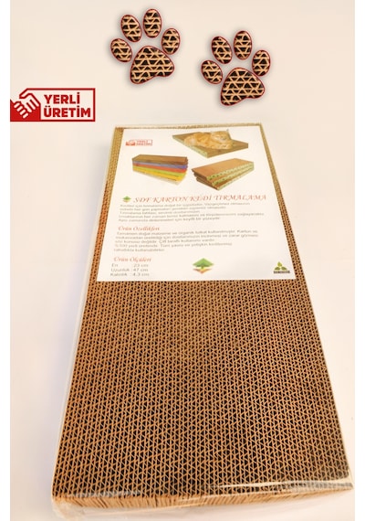 Sdf Kereste Kedi Tırmalama Karton Düz 23 x 47 x 4 CM