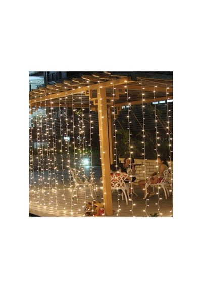 2x2 Mt 140 Ledli Pirinç Perde Led - 8 Farklı Animasyonlu- Günışığı Yılbaşı Süsü Günışığı