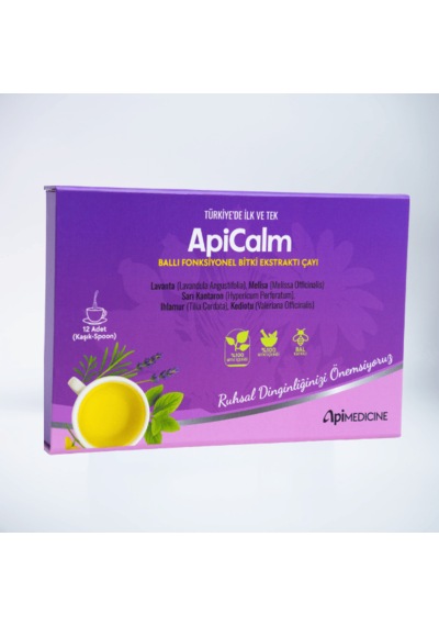 Apimedicine Apicalm Ballı Fonksiyonel Bitki Ekstrakt Çayı 12'li Paket - Günlük Rahatlama Rutini Kaşık Çay