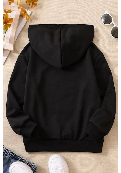 Uyguntarz Çocuk Chen Baskılı Sweatshirt Siyah