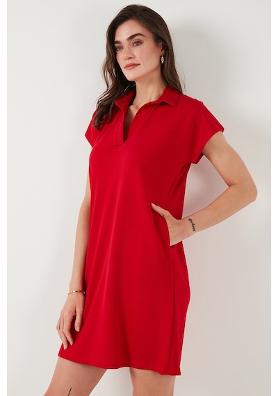 Lela Bayan Elbise 5866153 Kırmızı Kırmızı