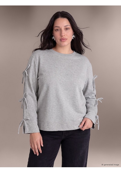 Lcw Curve Gri Büyük Beden Kadın Sweatshirt Diğer
