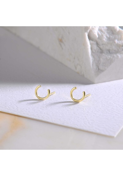 Goldkupe 14 Ayar Altın Nal Şans Küpe 0,93 Gr-2108