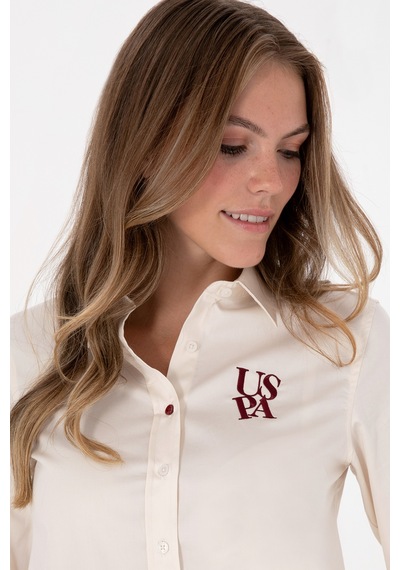 U.s. Polo Assn. Kadın Gömlek Desenli 50308653-vr256 İnci