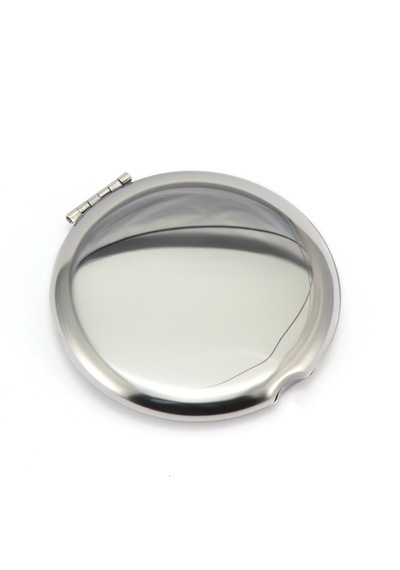 Yuvarlak Metal Cep Aynası - Katlanabilir, Çift Taraflı, Mini Makyaj Aynası, 6 Cm Metal