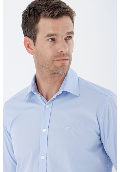 İmza Mavi Uzun Kollu Bez Ayağı Sert Yaka Cepsiz Pamuklu Basic Slim Fit Dar Kesim Gömlek 1004235357 Mavi İmza Mavi Uzun Kollu Bez Ayağı Sert Yaka Cepsiz Pamuklu Basic Slim Fit Dar Kesim Gömlek 1004235357 Mavi