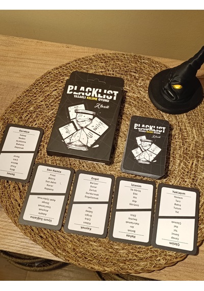 Blacklist Yasaklı Kelime Oyunu Klasik Versiyon Kese Hediyeli 50 Kart Eğlenceli Grup & Parti Oyunu