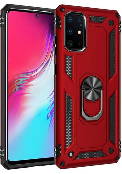 Rba Aksesuar Galaxy Uyumlu S20 Plus Kılıf Rba Vega Kapak - Kırmızı Kırmızı