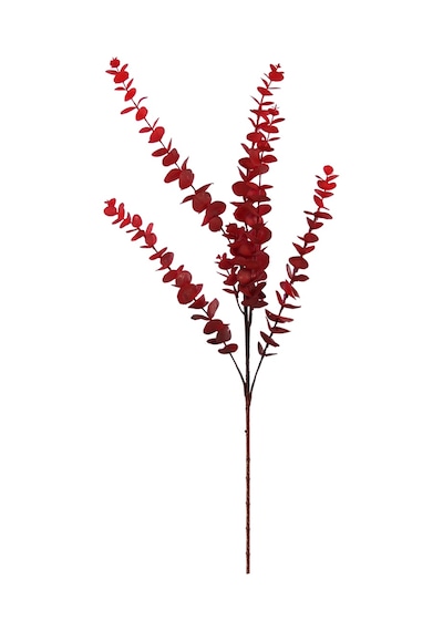 Yapay Bitki Okaliptüs İnce Dal Kırmızı 90 Cm