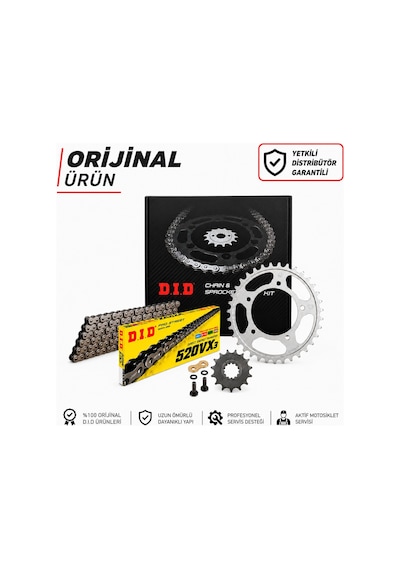 Dıd Honda Nx 500 Zincir Dişli Seti 2024-2025 X-ringli Zincir Çelik Renk