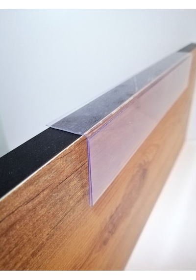 10 Adet Yapışkanlı Etiketlik Profil 24 x 4 CM Raf Etiketlik İsimlik