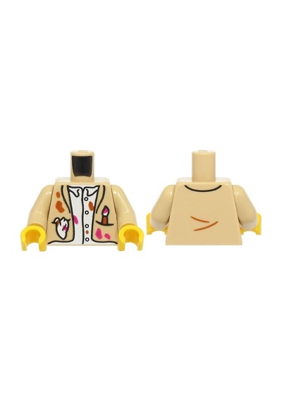 Minifigür Parçaları: Torso, Vücut, Gövde: 973pb6013c01