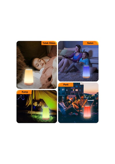 Masaüstü Şarjlı Led Aydınlatma Gece Lambası / Gt-cl11 Çok Renkli
