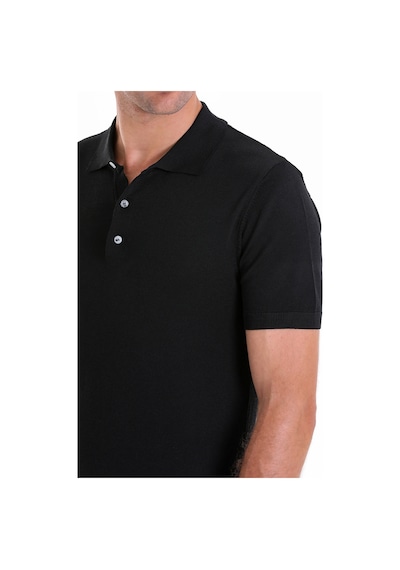 Hatemoğlu Siyah Comfort Fit Düz Polo Yaka Rayon Triko Tişört Siyah Hatemoğlu Siyah Comfort Fit Düz Polo Yaka Rayon Triko Tişört Siyah
