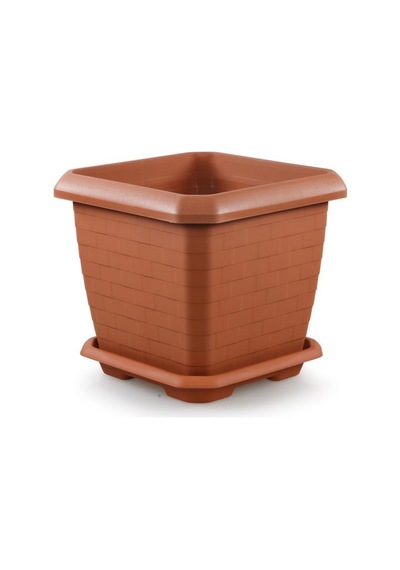 Omnipazar So-hk03 Hisar Kare Tabaklı Saksı 25.5 Litre No 3 Kiremit 108
