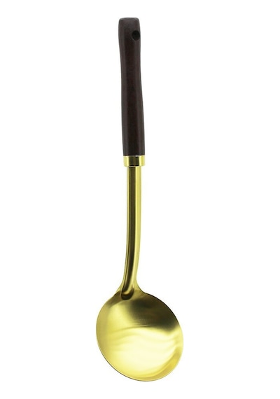 Newlife Clkn-2322 35cm Gold Altın Metal Ahşap Saplı Servis Kepçe - 12'li Paket Diğer