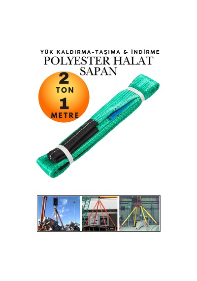 2 Ton 1 Metre Kahve Polyester Sapan - Yüksek Mukavemetli Yük Kaldırma Ve Taşıma Spanzeti - Endüstriyel Sınıf, Güvenli Bağlama Ve Sabitleme Halatı Ağır Yük Taşıma, İndirme ,sabitleme Halatı