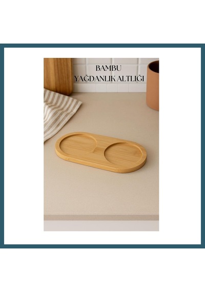 Bezos Bambu Yağdanlık Altlığı Çift Yuvalı 9x19 Cm Ob Çok Renkli