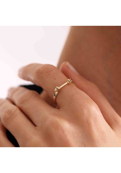 Altın Halter Yüzük T12882 Renkli