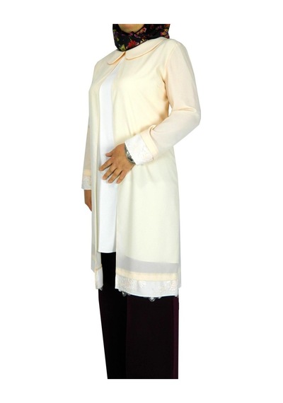 Kadın Somon Uzun Krep Tunik 22650