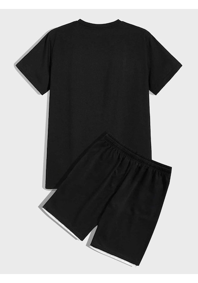 Nasa T-shirt Şort - Siyah Alt Üst Kombin Şort Tişört Takım Baskılı Oversize Bisiklet Yaka Siyah Nasa T-shirt Şort - Siyah Alt Üst Kombin Şort Tişört Takım Baskılı Oversize Bisiklet Yaka Siyah