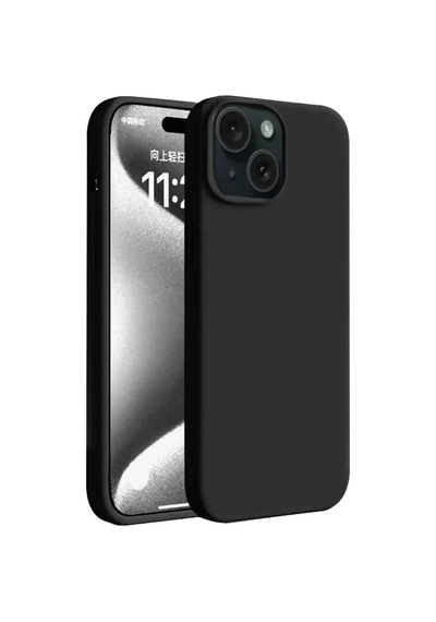 Newface Apple iPhone Uyumlu 15 Plus Kılıf First Silikon - Siyah
