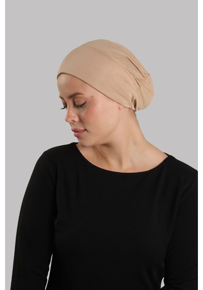 Hürrem Bone Sütlü Kahve Pratik Hazır Geçmeli İç Bone Viskon Süngerli Lastikli 3015 26 Sütlü Kahverengi