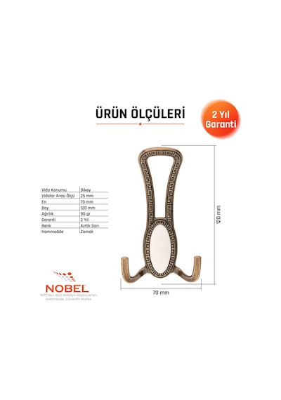 Seçi L Portmanto Askısı, Metal Vestiyer Askısı, Anti K Sari , Duvar Ve Dolap Askılığı 5'li Set Vidalı