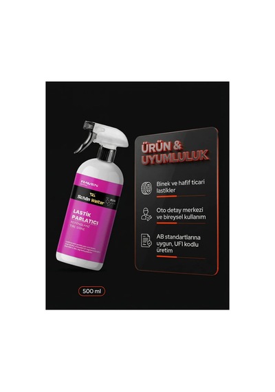 Araç Oto Lastik Parlatıcı Sprey 500ml Raven