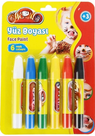 Yüz Boyası 6 Renk Sarı