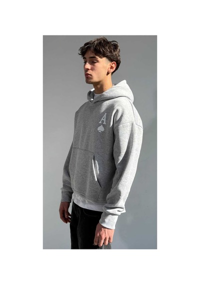 Zaee A Baskılı Oversize Premium Sweatshirt Gri