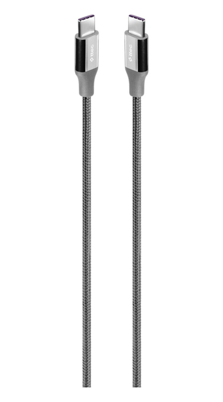Alumicable Usb-c - Usb-c 150cm 100w Pd/qc Hızlı Şarj/data Kablosu Uzay Grisi