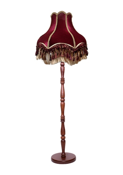 Bordo Vintage Lambader Kadife Kumaş Kaplama Ahşap Ayak Lm66544 66588057 Bordo