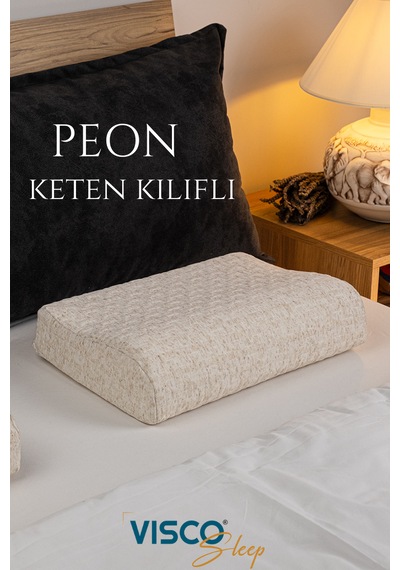 Visco Yastık Peon Ortopedik Yastık Küçük Ergonomik 45x30x10-7 Cm