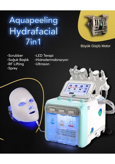 Hydrafacial Cilt Bakım Cihazı 7 İn 1 Çelik Motor