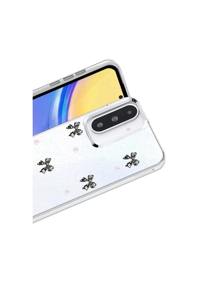 Newface Samsung Galaxy A36 Fiyonk Desenli Kapak - Desen 8 Beyaz