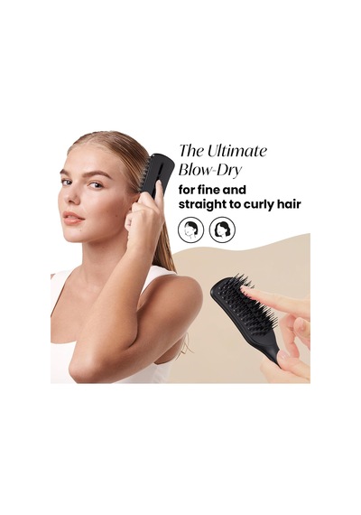 Lexroo The Ultimate Blow Dry Jet Black Saç Şekillendirici Fırça-tarak Easy Dry & Go