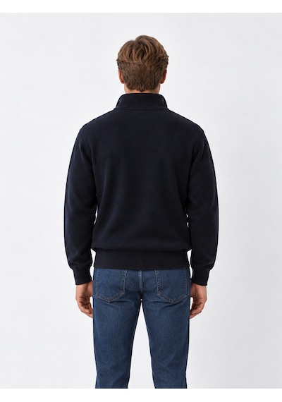 Xint Lacivert Pamuk Dokulu Regular Fit Sweatshirt 300290