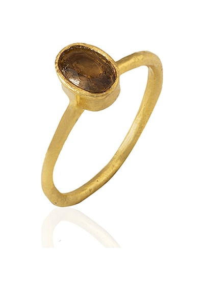 Kadir Jewellery 22 Ayar Altın Kaplama Zirkon Taşlı Kadın Minimal Yüzük Kuru Erik 78504982