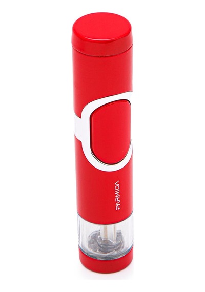 Tek Torch Pürmüz Kırmızı-gümüş Metal Puro Çakmağı - Tr7229