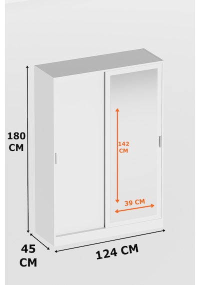 Ae-3071 Patentli İdeal Aynalı Atlantik Çam Vestiyer Portmanto