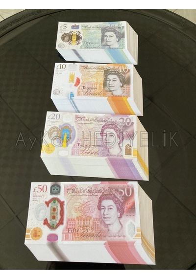 200 ADET KARMA 5-10-20-50 STERLİN BANKNOT POUND PARA GEÇERSİZ
