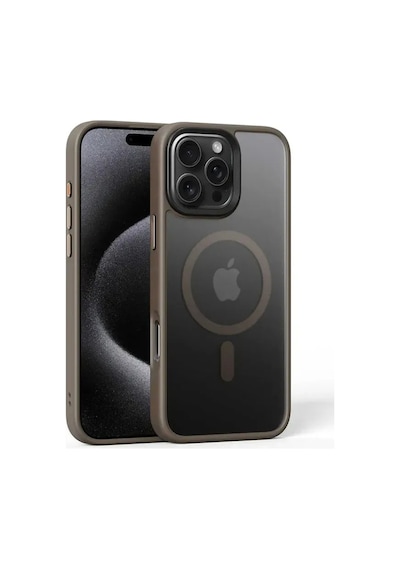 Fros Silikon Kılıf Kablosuz Şarj Destekli -Apple Uyumlu iPhone-16-pro-max Desert Titanyum Zebana