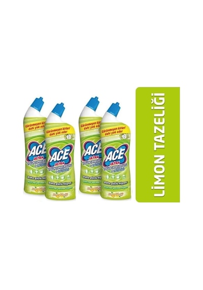 Ultra Power Jel Kıvamlı Çamaşır Suyu Limon Tazeliği 750 Ml X4 Adet Diğer