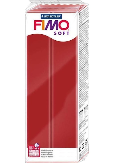 Staedtler Fimo Soft Polimer Kil 454 Gr. 2 P Christmas Red