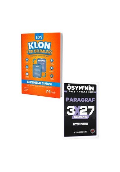 Mozaik 2027 8. Sınıf Lgs Fen Bilimleri Klon 13 Deneme+ Evp Akademi Paragraf